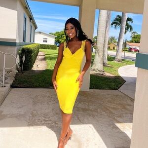 Yellow Bandage Dress